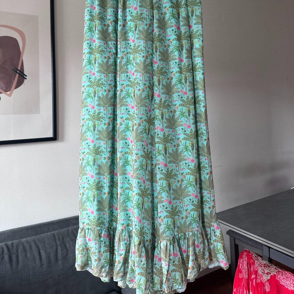 Tropical Trees Print Kaftan & Sharara Set - image 5